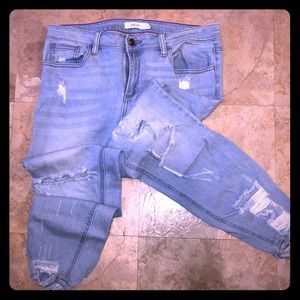 Cello light wash ripped denim jeans